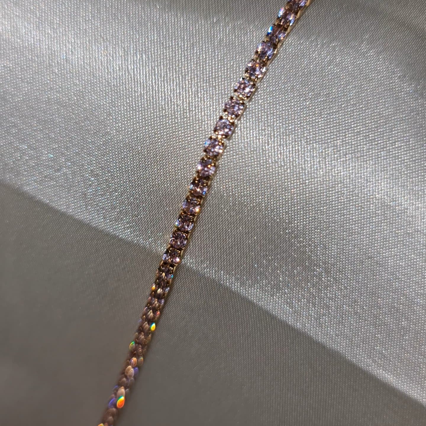 BRACCIALE TENNIS ROSA/ORO