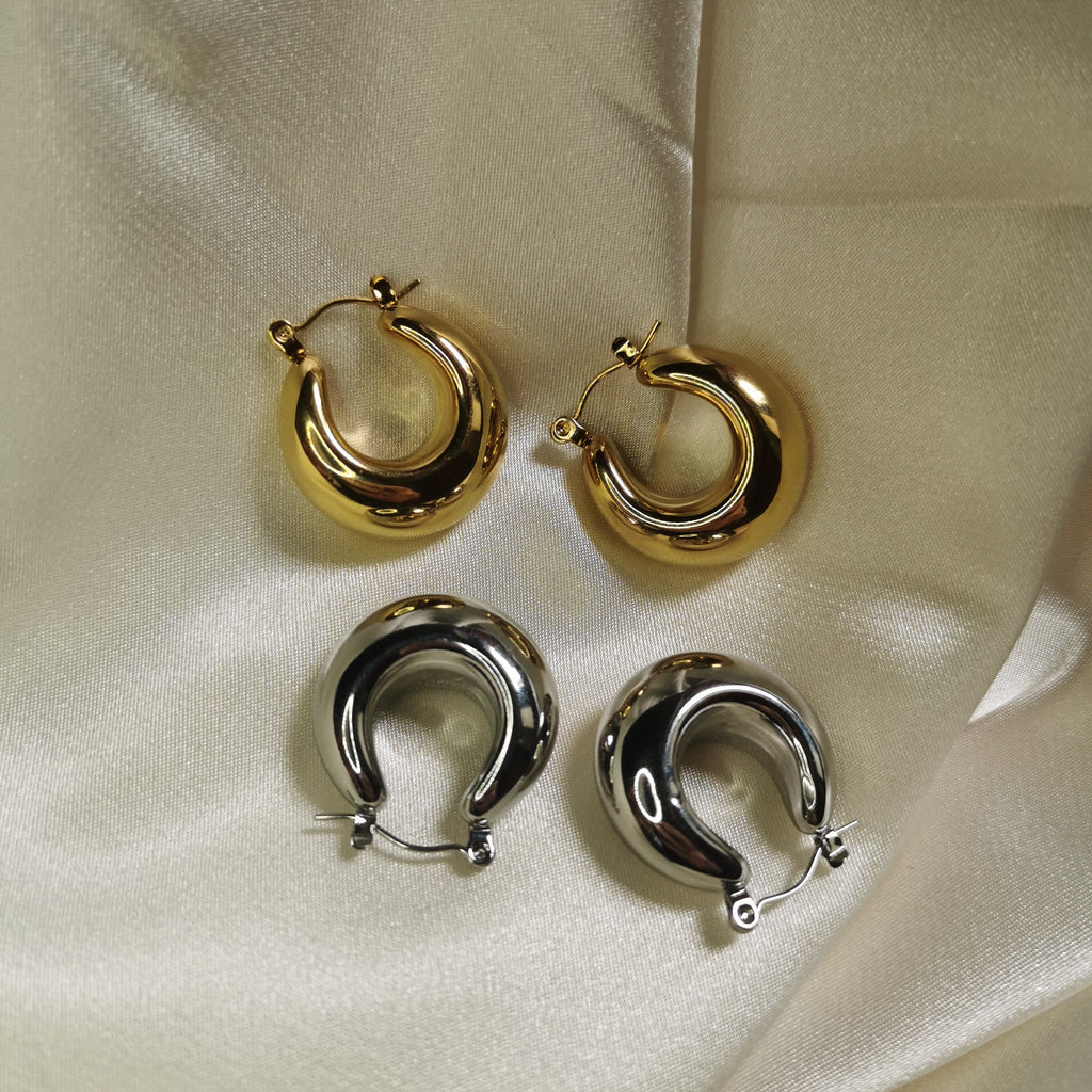 ORECCHINI CERCHIO BOMBATI PICCOLI