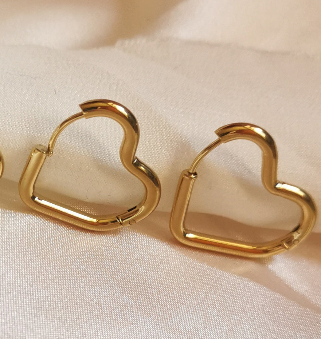 ORECCHINI CUORI VUOTI ORO