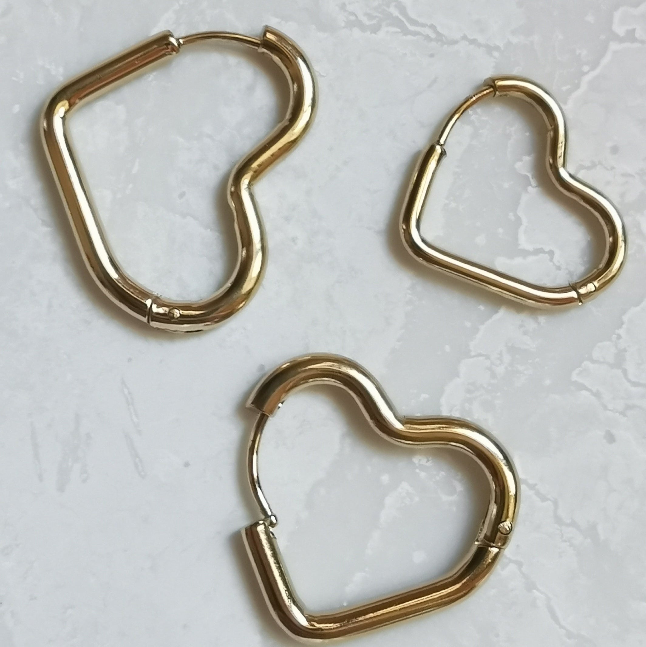 ORECCHINI CUORI VUOTI ORO