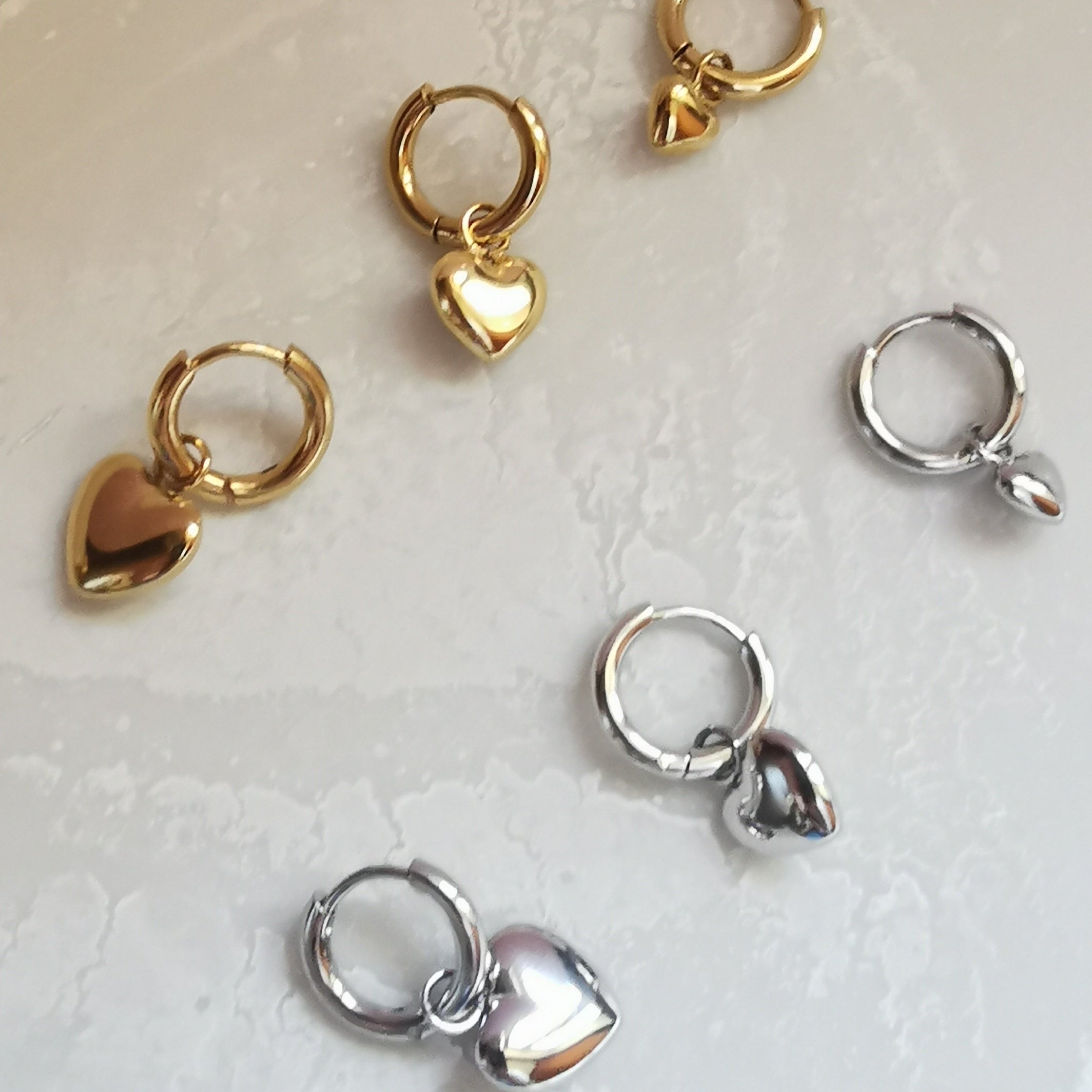 ORECCHINI CUORICINI ARGENTO