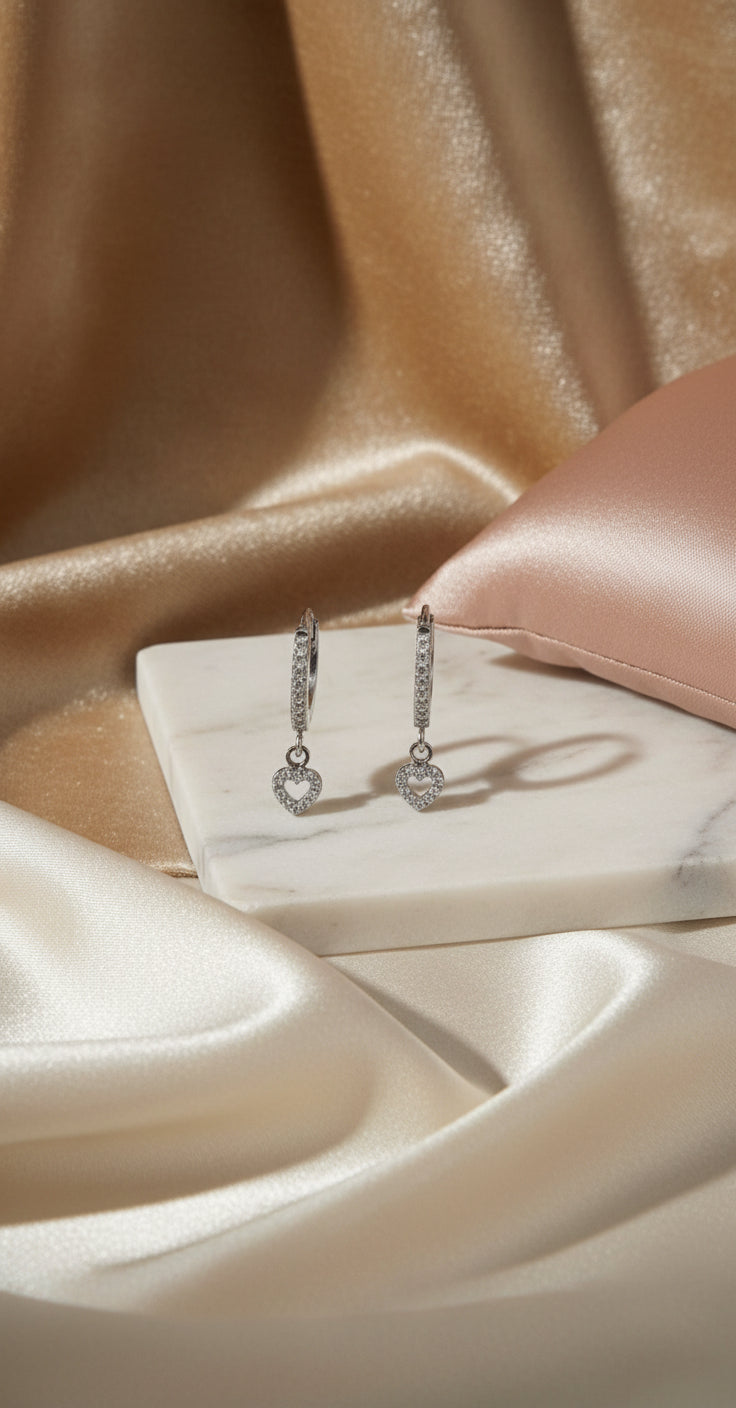 Orecchini cerchio cuore