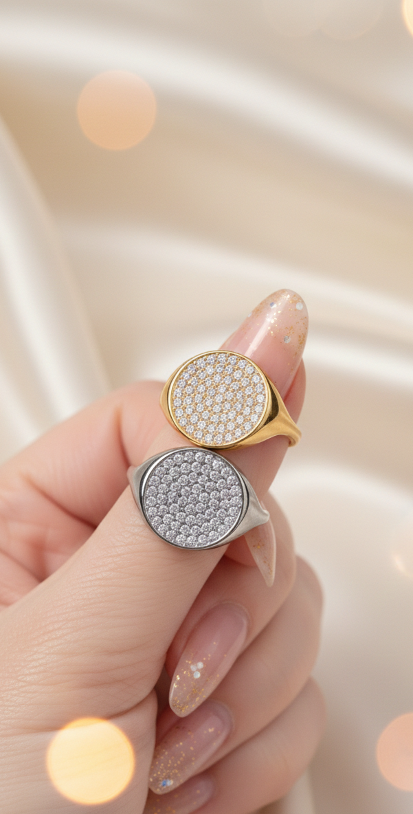 Anello Cerchio Pavé