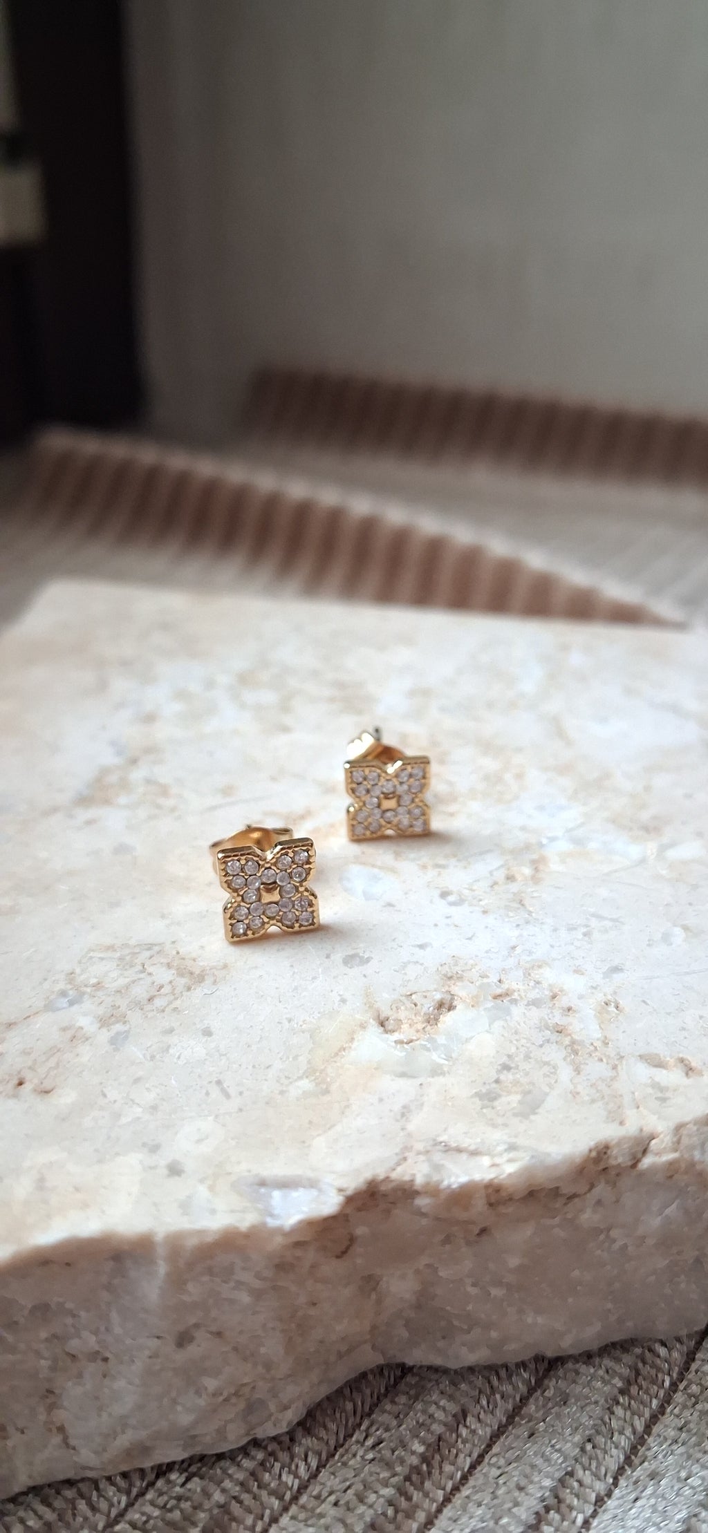 Orecchini Fiore Pavé