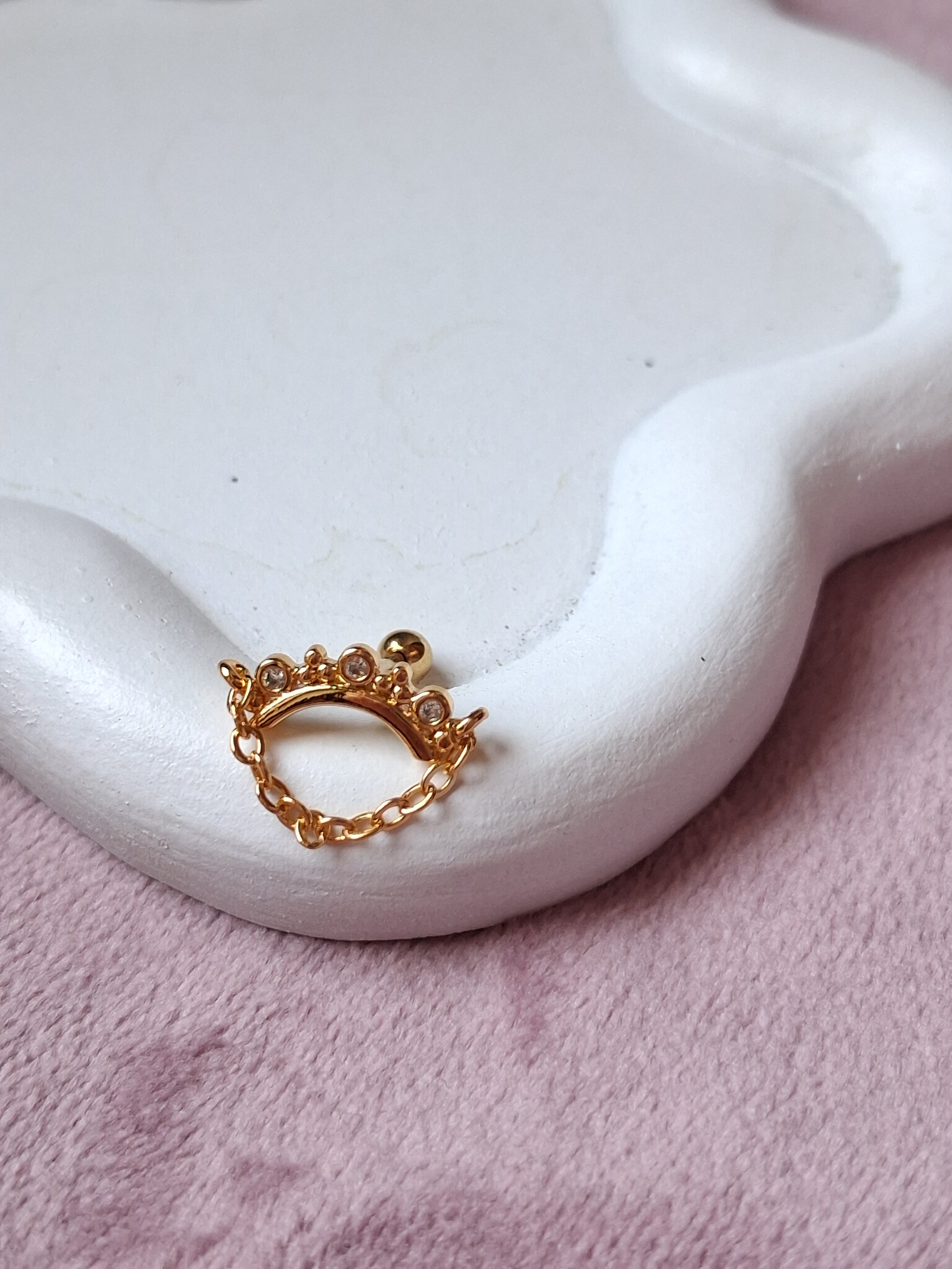 ORECCHINO MINI CON CATENA 1PZ