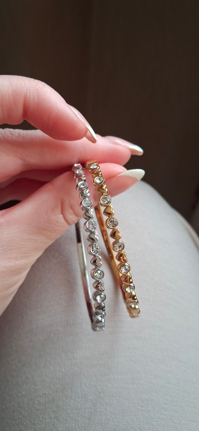 Bracciale Semirigido Cuoricini