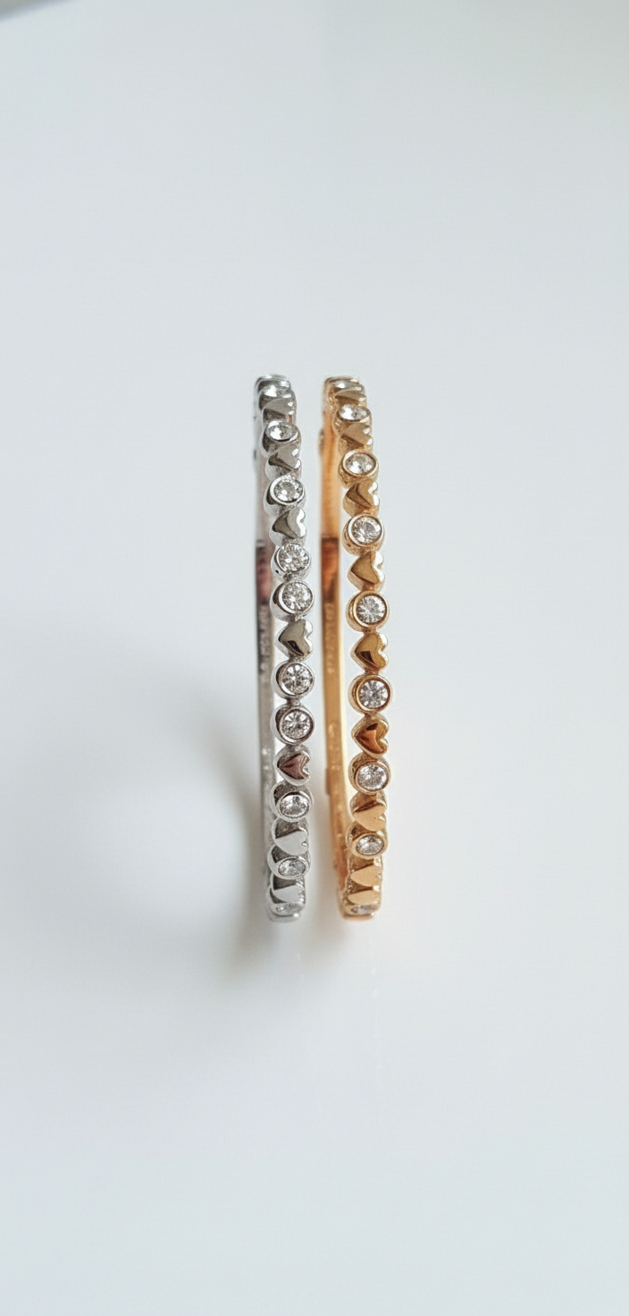 Bracciale Semirigido Cuoricini