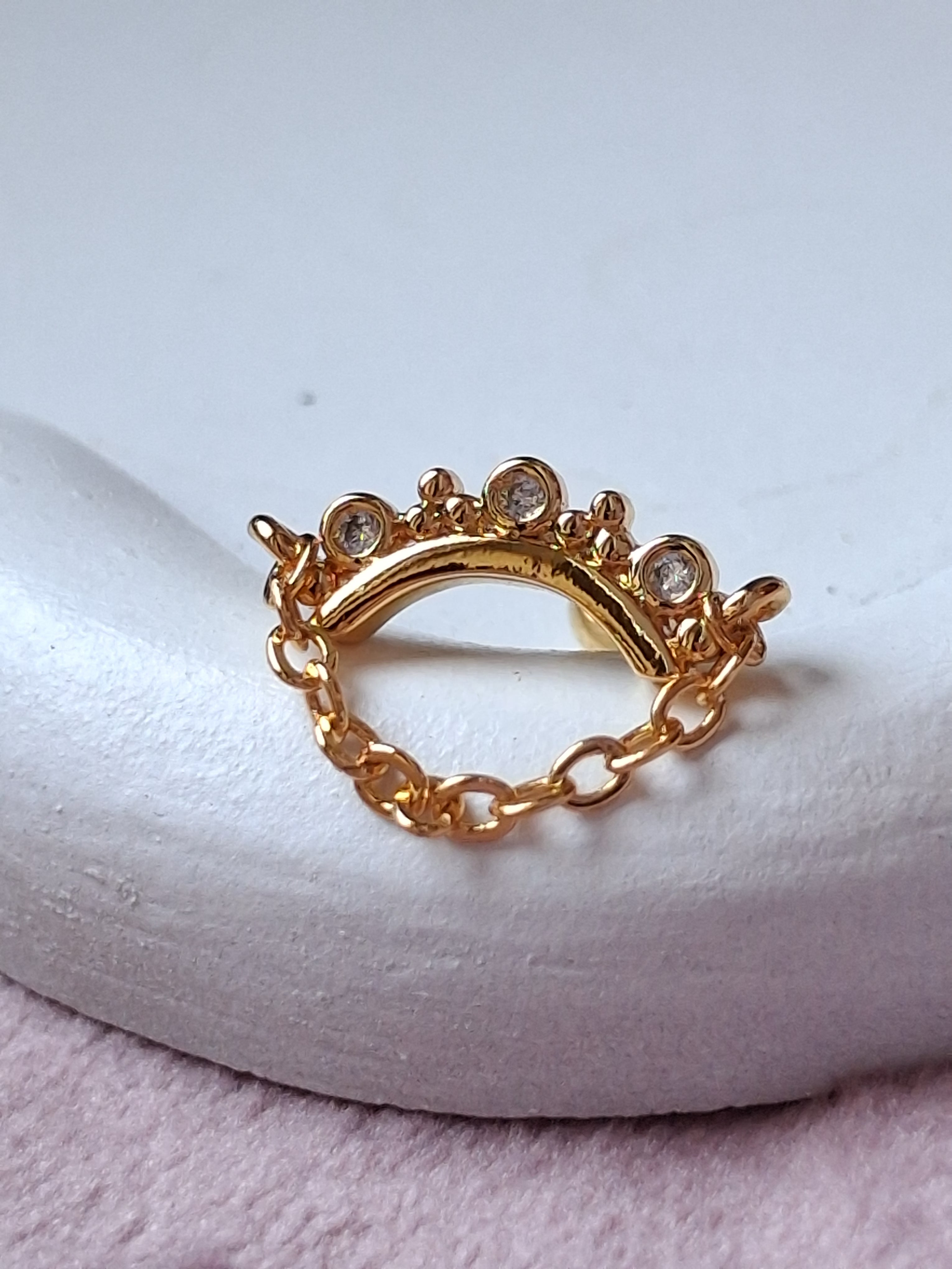 ORECCHINO MINI CON CATENA 1PZ