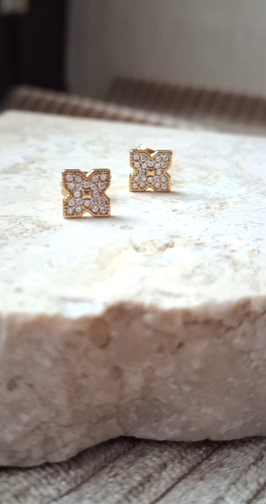 Orecchini Fiore Pavé