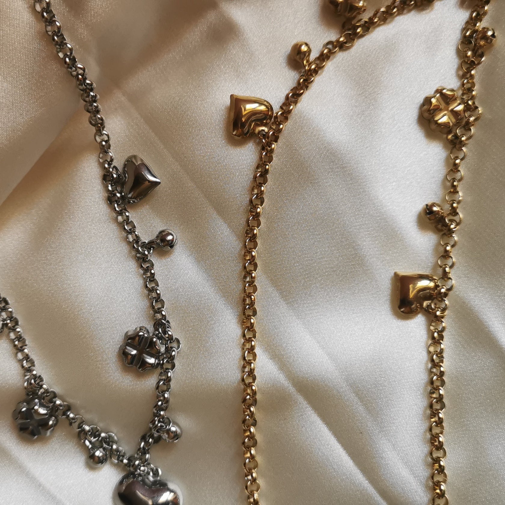 COLLANA CUORI CHARM CAMPANELLINO